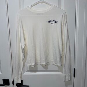 Hollister Sleep Long Sleeve Top XS White Lounge Shirt